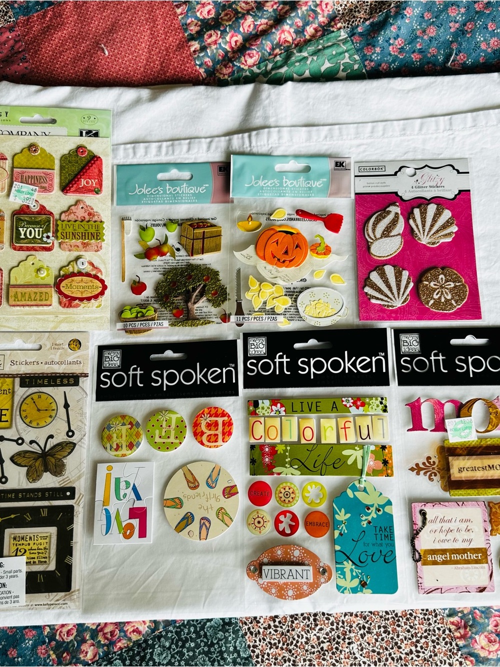 Craft Scrapbook Sticker Lot 3D Jolee’s Boutique, K&Company, Me & My Big Ideas